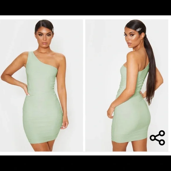 Windsor Dresses | Sage Green One Shoulder Dress | Color: Green | Size: 4 | Sabrije1's Closet